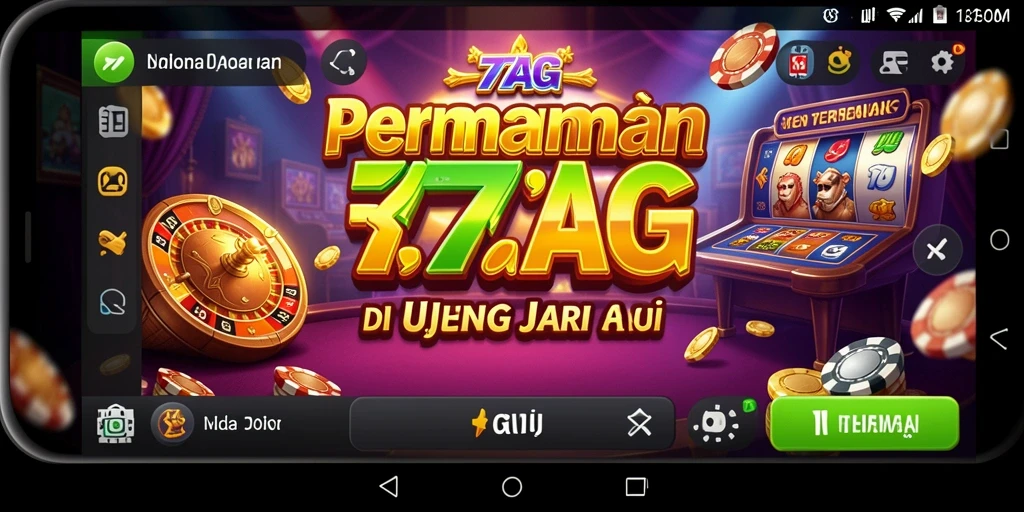 Tangkapan layar gameplay menarik dari 77AG yang menghadirkan suasana Kasino.