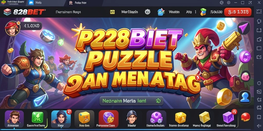 Tampilan gameplay 828BET yang menampilkan variasi teka-teki yang menantang.