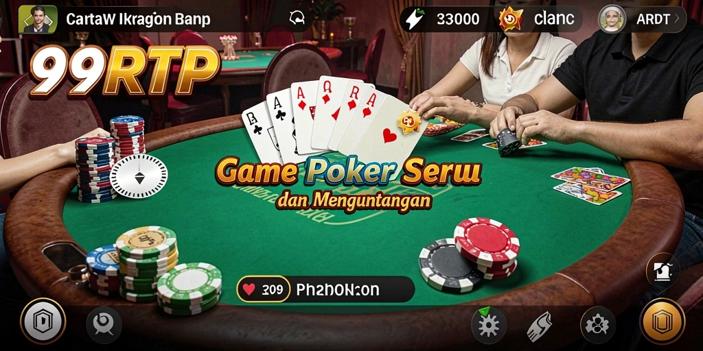 Screenshot gameplay Poker yang menegangkan di 99RTP.