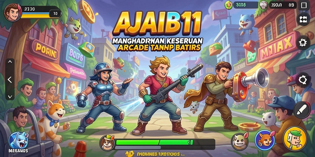 Tampilan gameplay AJAIB11 yang penuh warna dan menarik.