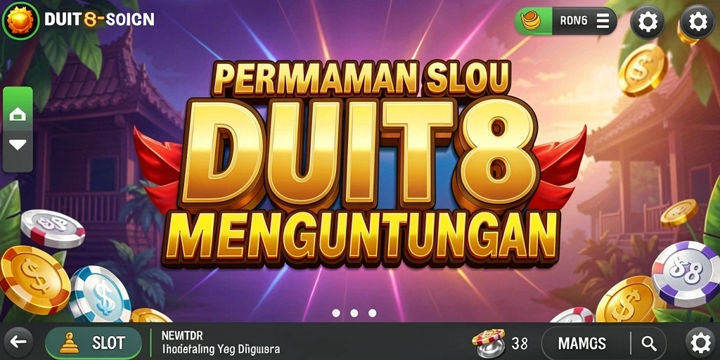 Tangkapan layar gameplay DUIT8 menampilkan slot yang menarik dan penuh warna.