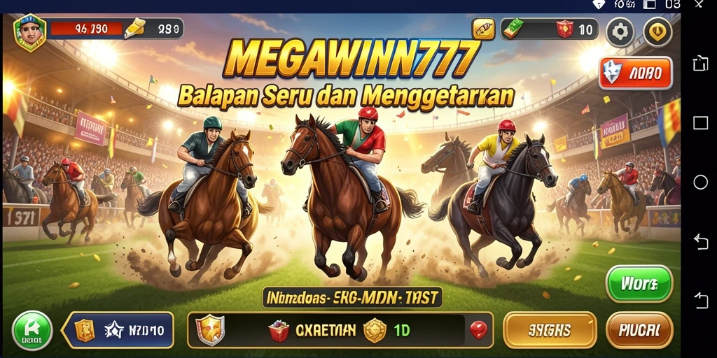 Tampilan gameplay menarik dari MEGAWIN777 yang penuh aksi balapan.