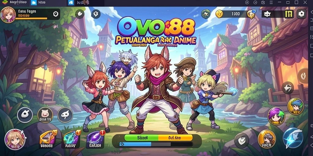 Screenshot OVO88 yang menampilkan karakter anime yang hidup dan penuh warna.