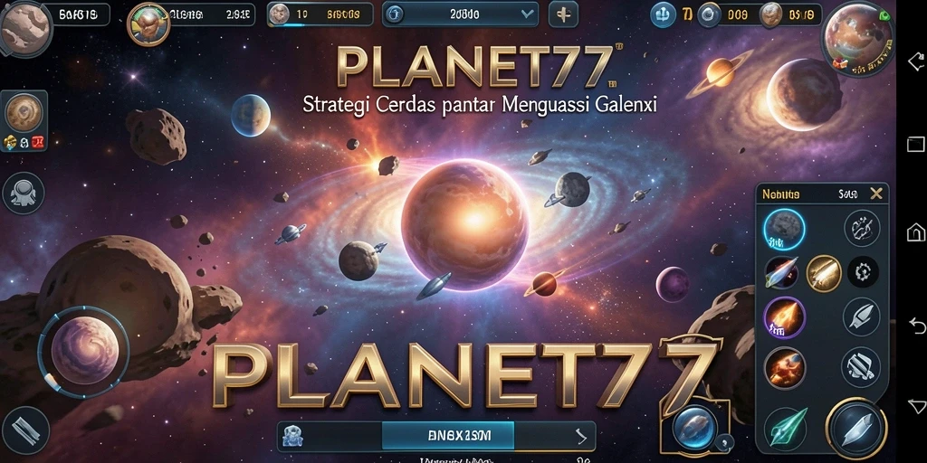 Menampilkan aksi seru dalam gameplay strategi PLANET77.