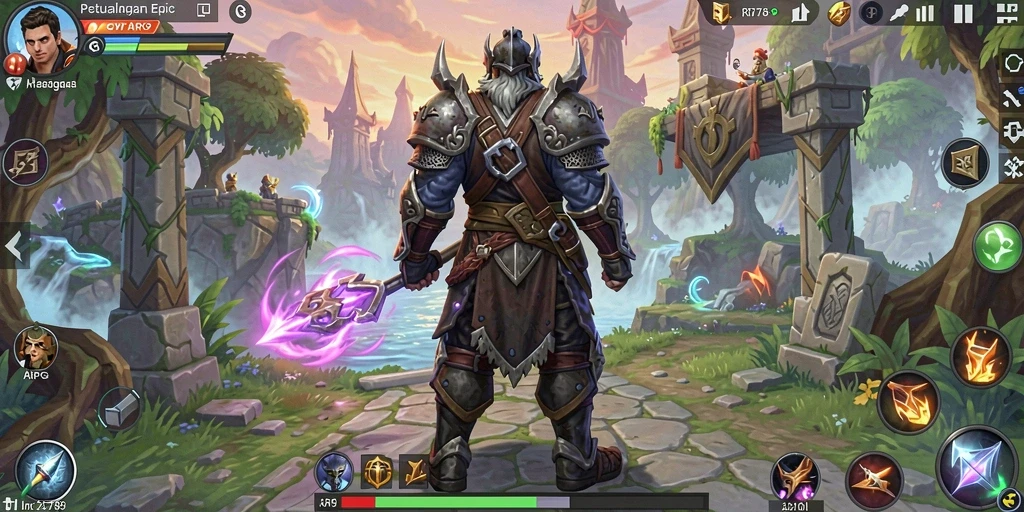 Tampilan gameplay yang epik dan seru di dunia ARPG.