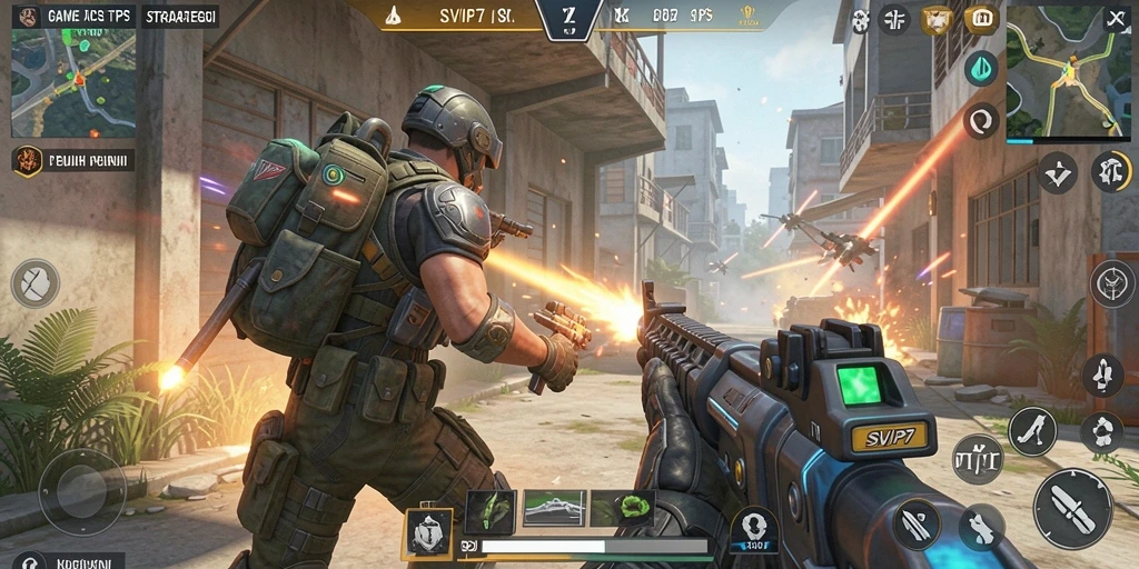Gameplay seru di SVIP7 dengan aksi menembak yang mendebarkan.