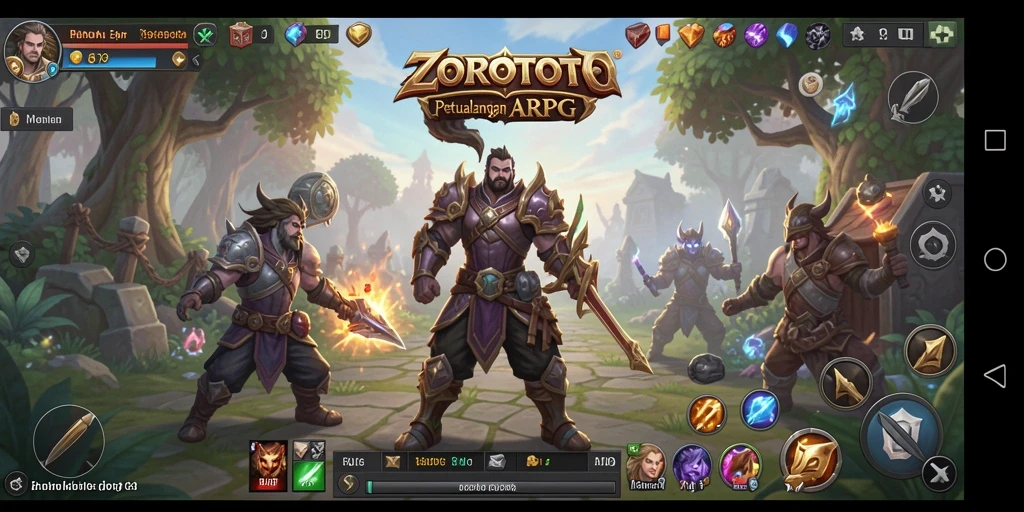 Tampilan gameplay ZOROTOTO yang mendebarkan dan penuh aksi.